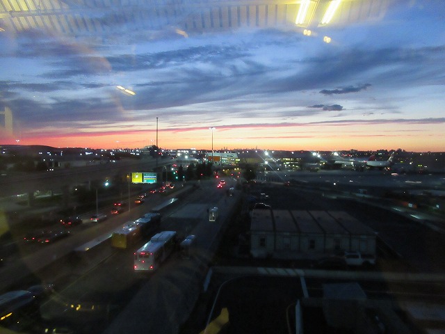 JFK空港の夕焼け