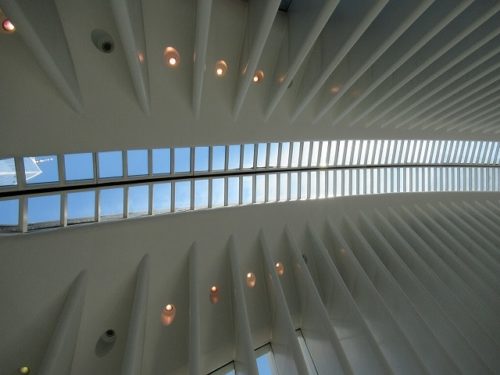 WTCオキュラスの内部から見る屋根