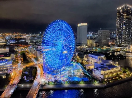 横浜ベイホテル東急　ベイクラブフロアツインベイビューからの夜景