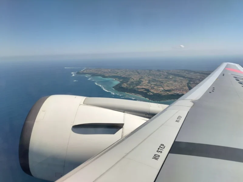 JAL便ボーイング767-300ERの22K座席からの景色