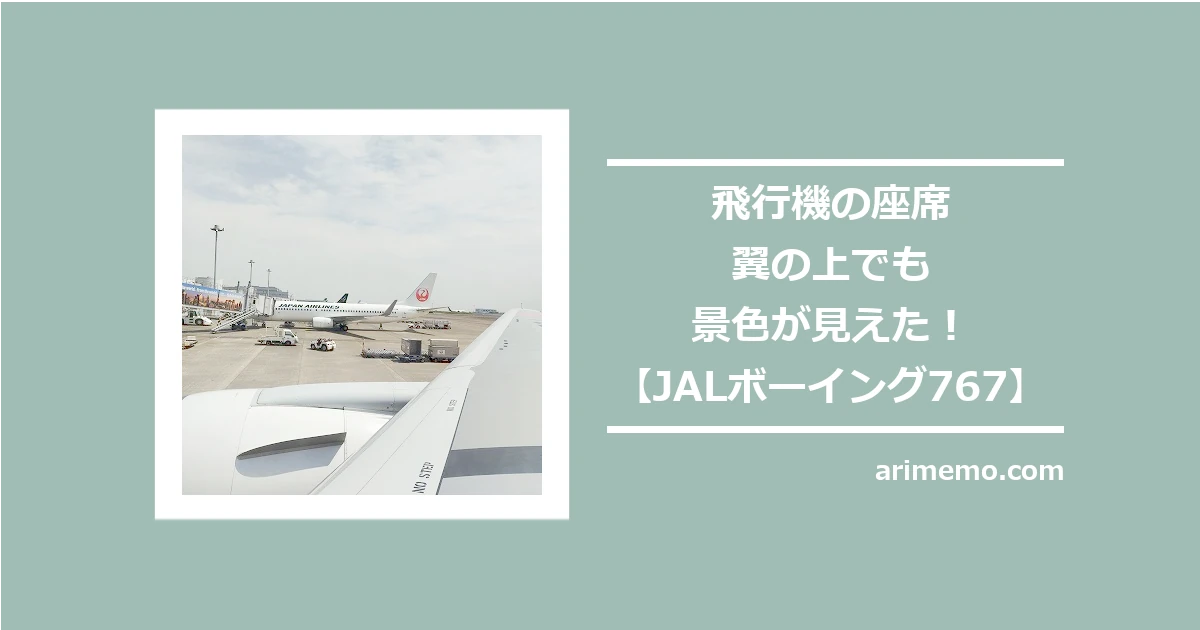 飛行機の座席、翼の上でも景色が見えた！【JALボーイング767】